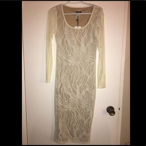 [NEW - never worn] white & cream long sleeve dress
